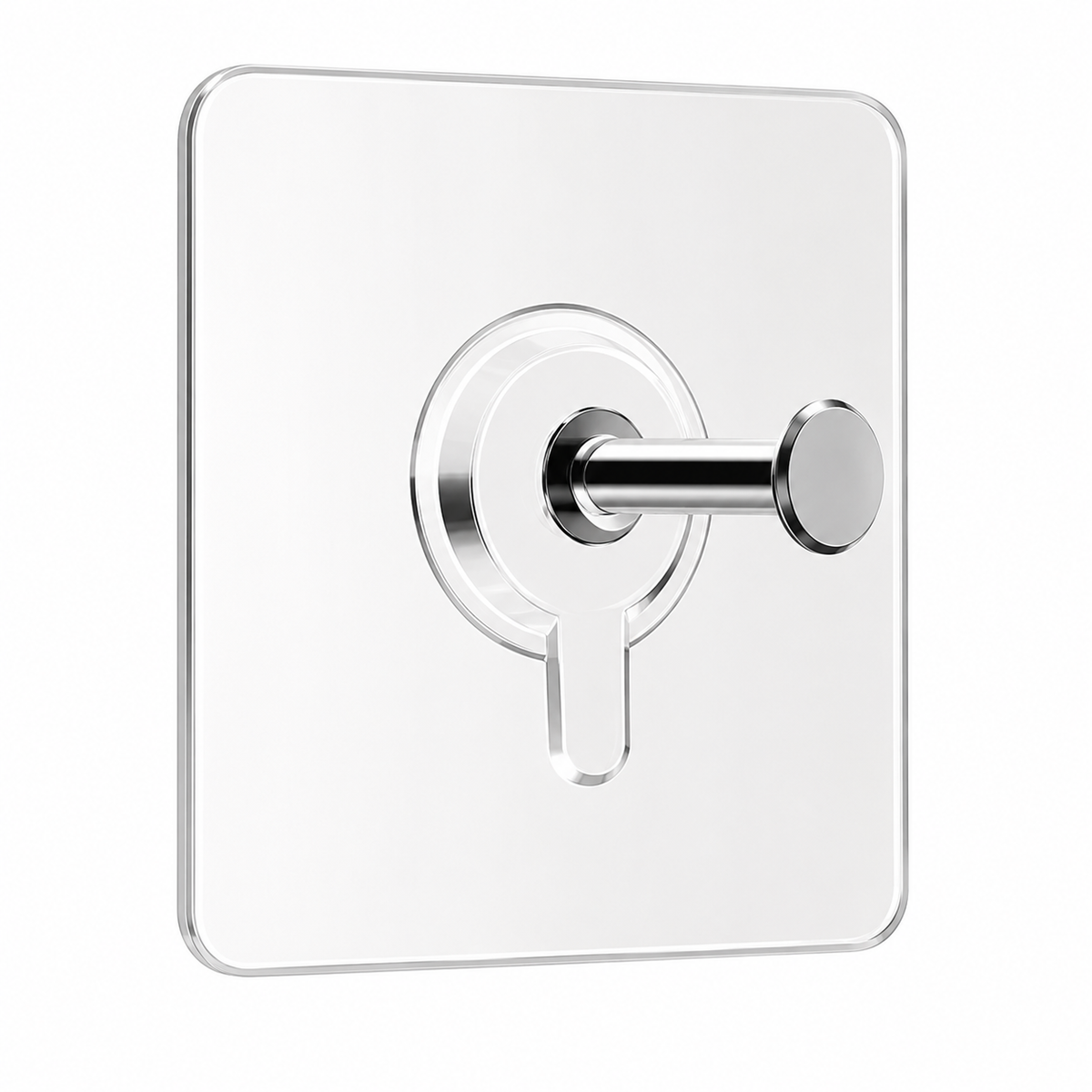 Transparent Adhesive Wall Hooks – Pack of 10