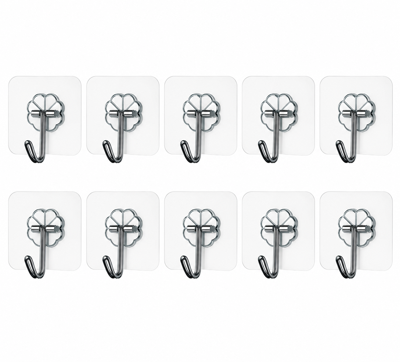 Self Adhesive Wall Hooks – Pack of 10