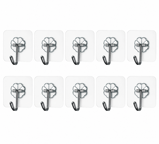 Self Adhesive Wall Hooks – Pack of 10